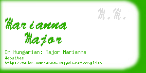 marianna major business card